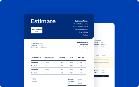 Downloadable estimate template