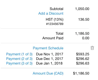 Schedule payment deadlines