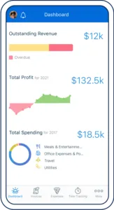 FreshBooks Mobile Dashboard