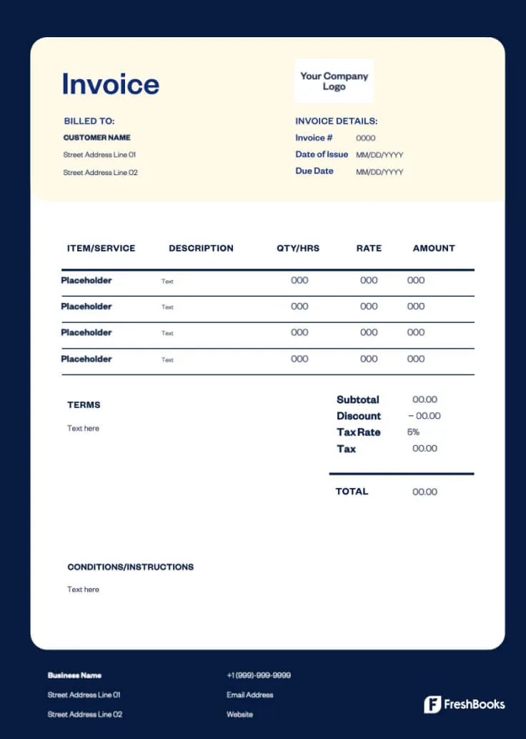 Invoice Template - Style 2