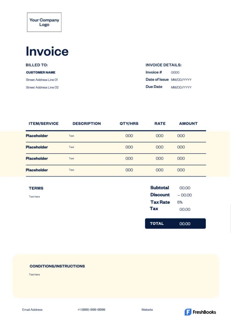 Real Estate Invoice Template